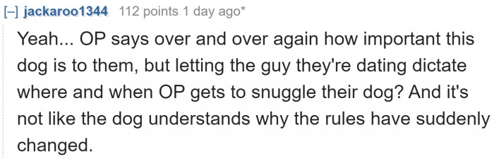 We hope the original poster can make her boyfriend change his mind.