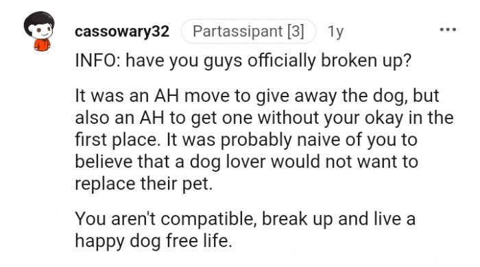Break up and live a happy dog-free life