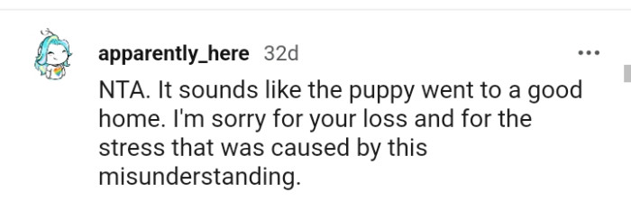 This Redditor is sorry for the OP's loss