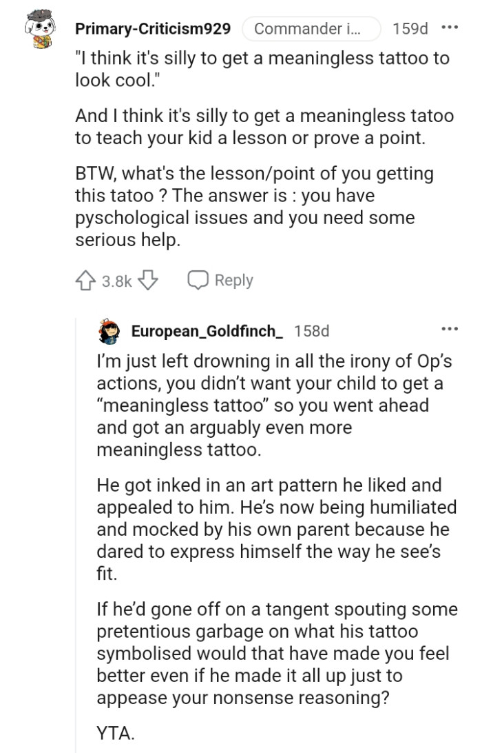 The OP has psychological issues