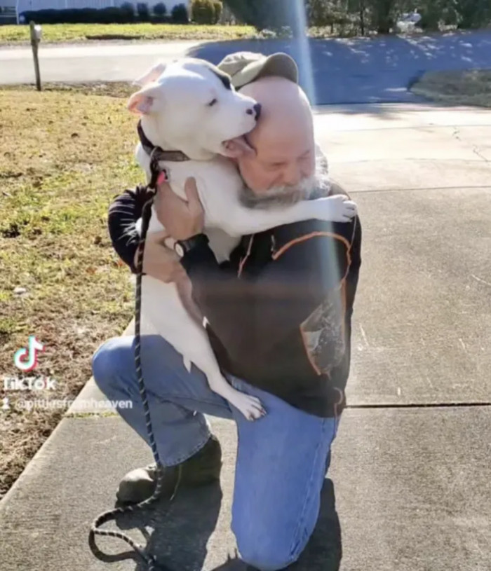 “This is why we foster. This is the moment a neglected dog becomes part of a family.”