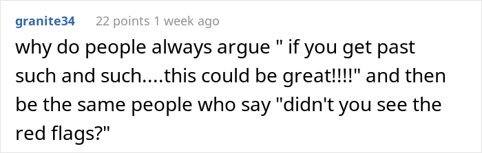 Seeing the red flags earlier is better.