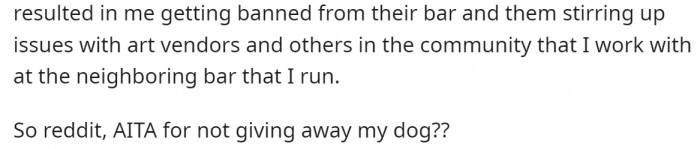 OP received threatening and harassing texts and phone calls