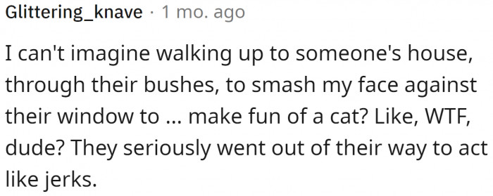 That's why they needed to be taught a lesson.