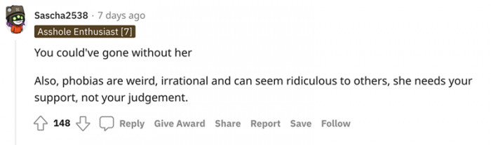 She needs your support, not your judgment