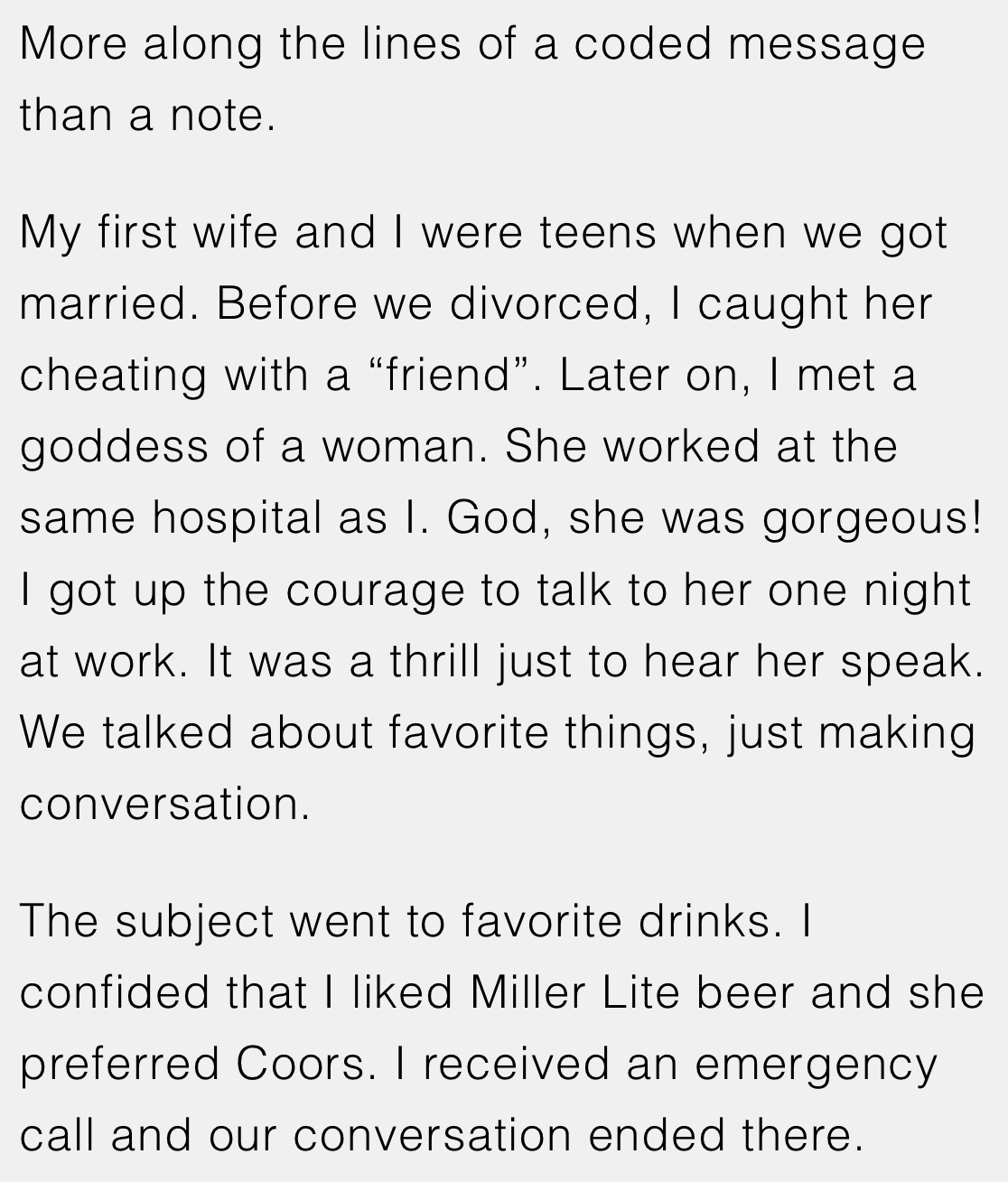 2. And just like that, a love story was born on the hood of a car. Beer: bringing people together since forever.