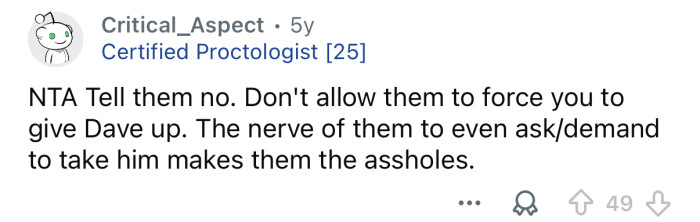 Don’t let them force you.