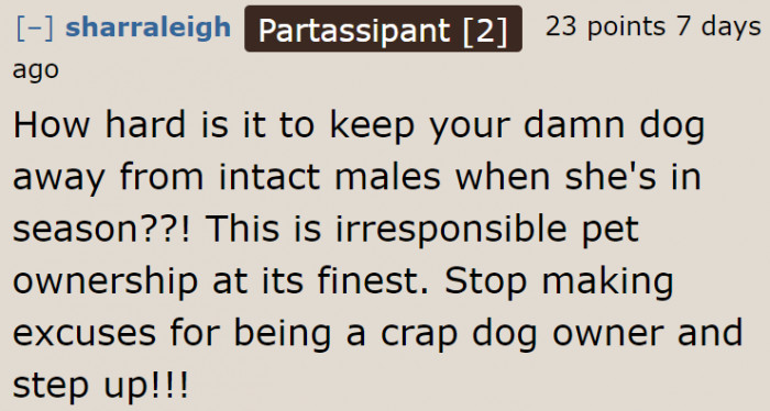 But for this redditor, he's just making up excuses.