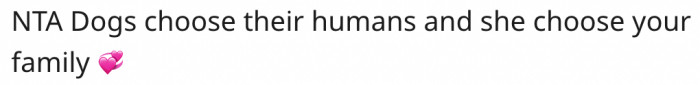 14. The dog should choose.