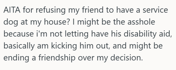 OP has offered the following explanation for why they think they might be the a-hole:
