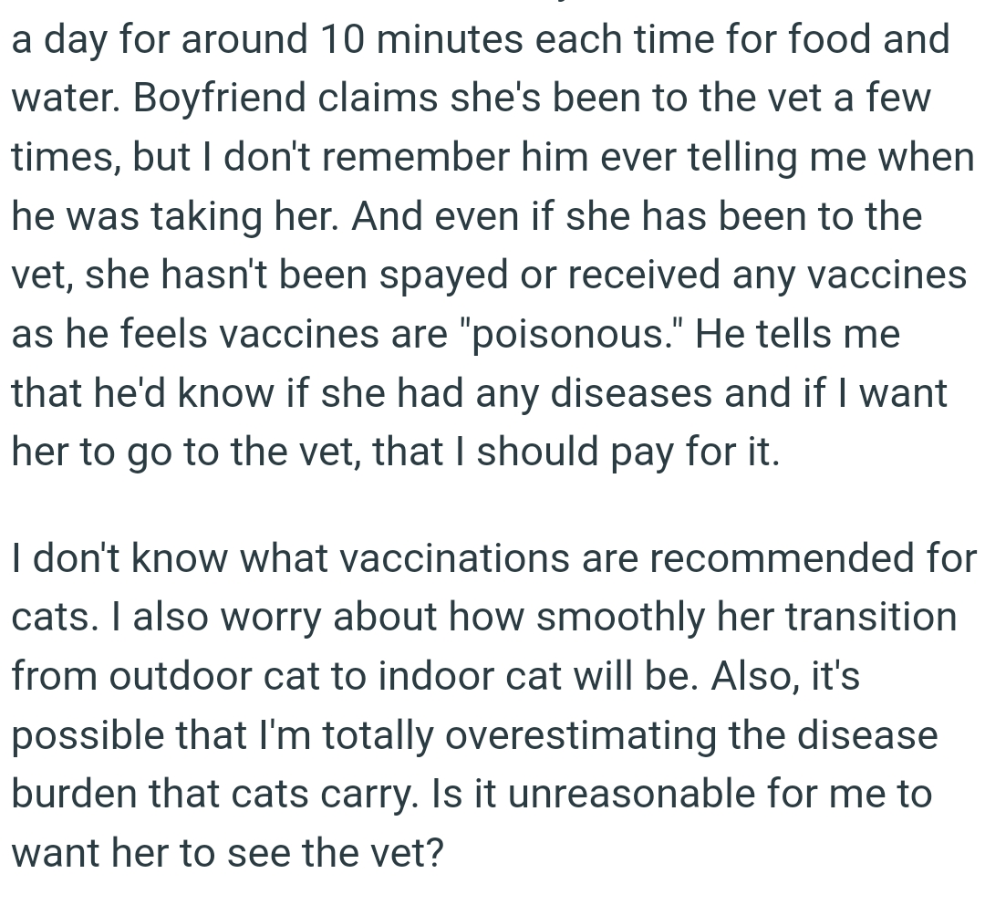 The OP worries about how smoothly the cat's transition from outdoor cat to indoor cat will be