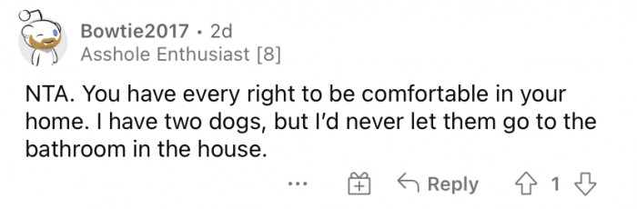 "You have every right to be comfortable in your home."