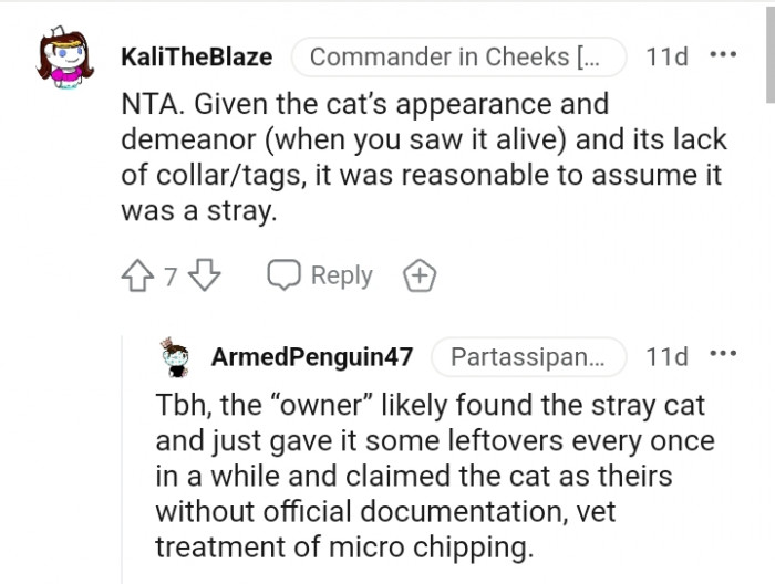 It was reasonable to assume it was a stray.