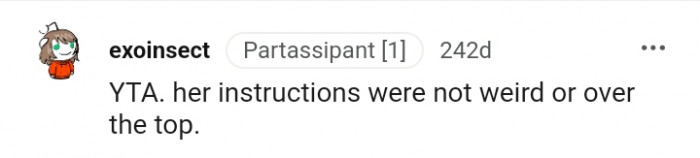 12. The instructions were not over the top