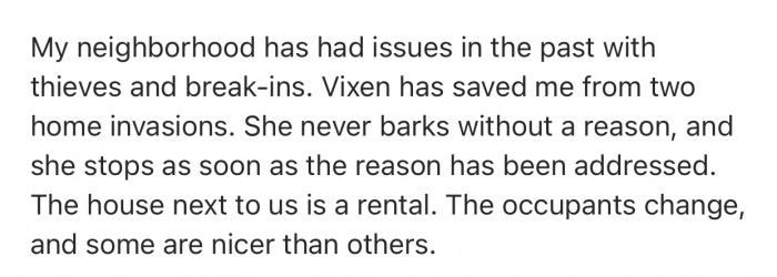Barking to alert is normally not seen as a problem.