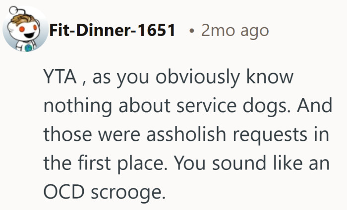 The frustration here is less about rules and more about a perceived lack of understanding.