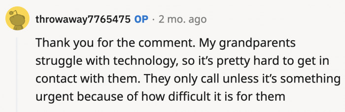 OP clarified why her grandparents didn't immediately contact her when her boyfriend abandoned her cat in their home