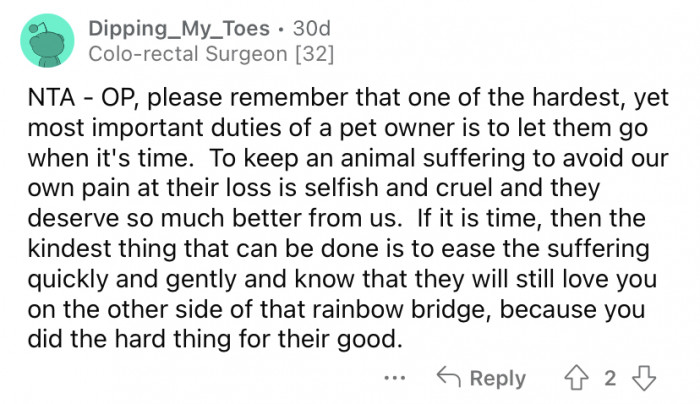 It's a hard decision, but it's for their good.