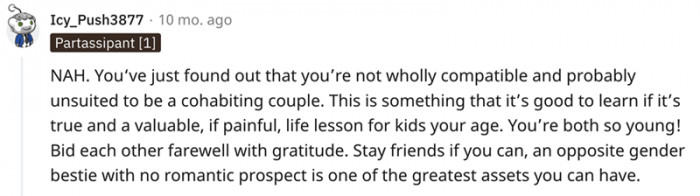 But it seems that Redditors were a bit harsh on the girlfriend and the relationship in general