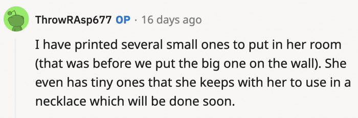 This is such a thoughtful gesture from OP