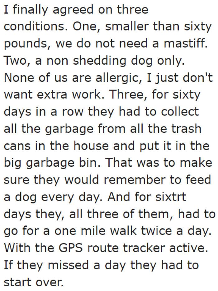 She agreed, but only if they successfully meet her conditions.