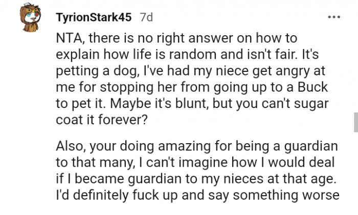 You're doing amazing for being a guardian