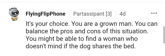 You can balance the pros and cons of this situation