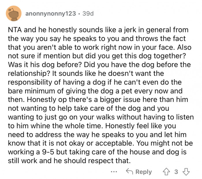 "He honestly sounds like a jerk."