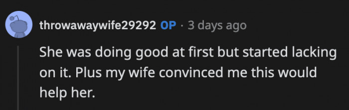 OP's Wife Assured Him This Was What Their Daughter Needed, and His Daughter Promised to Be Responsible for the Dog She Wanted