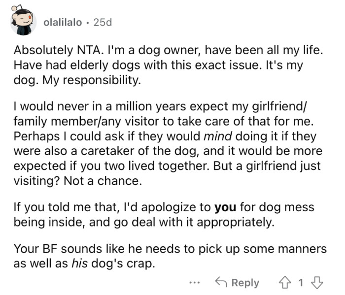 He "needs to pick up some manners."