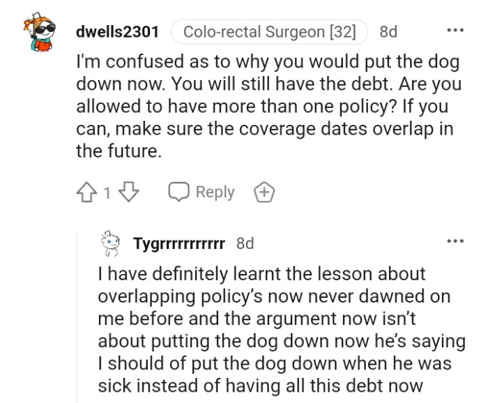 Make sure the coverage date overlaps in the future