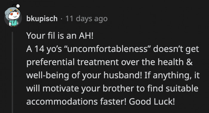 Her reason for wanting the dog out of the house is vague as well. Did she really think she had a compelling reason?