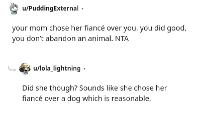 The community is praising the OP for his decision not to abandon the dog.