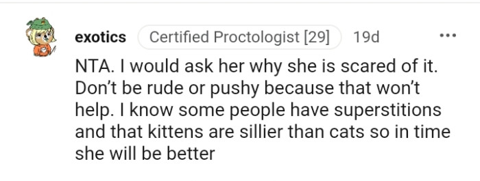 This Redditor would ask the roommate if she's scared of it too