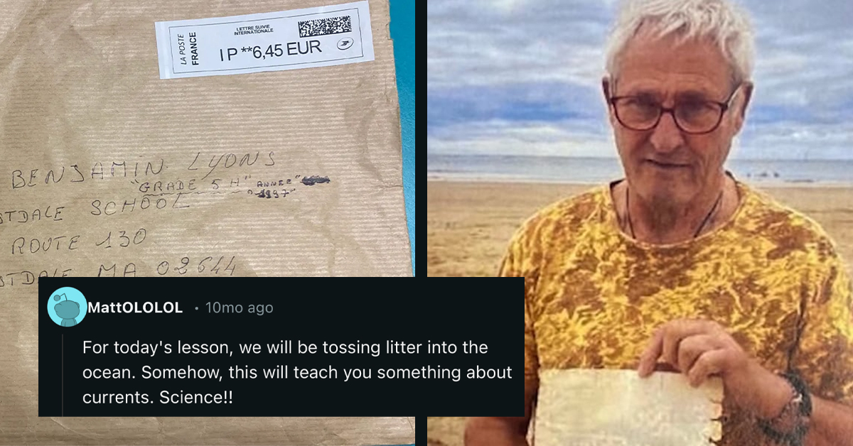 French Fisherman Discovers Letter In A Bottle Written In 1997 By A 5th Grader From Massachusetts