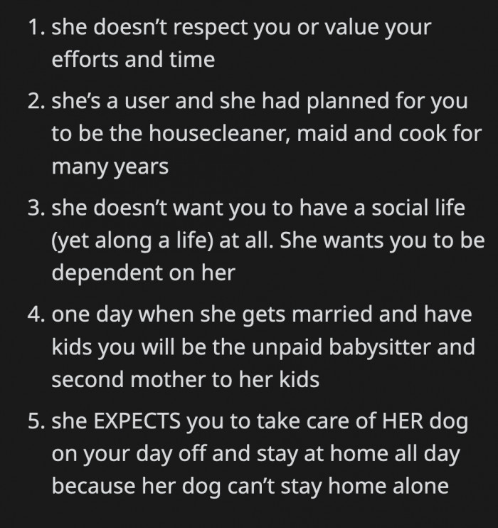 We probably barely scratched the surface of the mistreatment OP endured