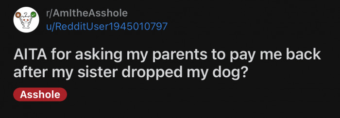 Here's the original post by Reddit user u/RedditUser1945010797: