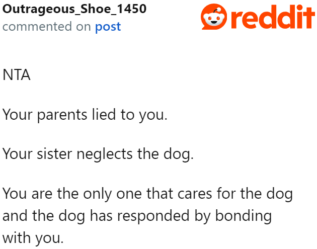 It should just be the OP's dog, since she's the one who genuinely cares for it.