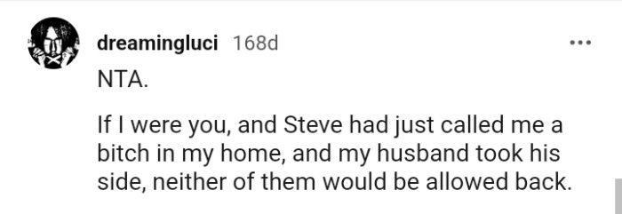 Neither of them would be allowed back