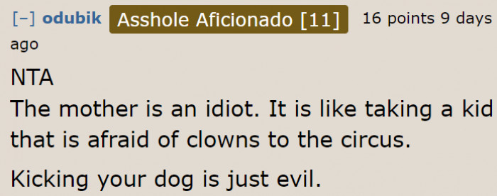 We can never understand the mom's point.