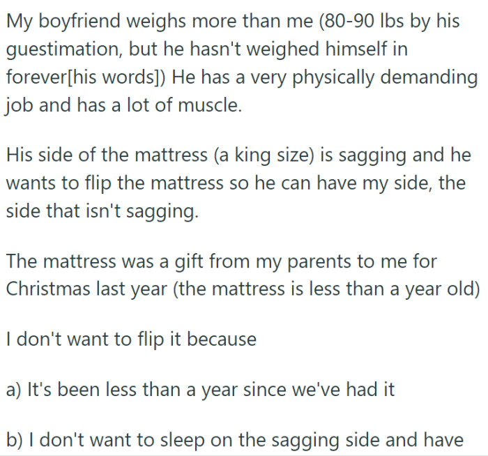 Reddit Does It Again Advising Breakup Over Minor Mattress Issue