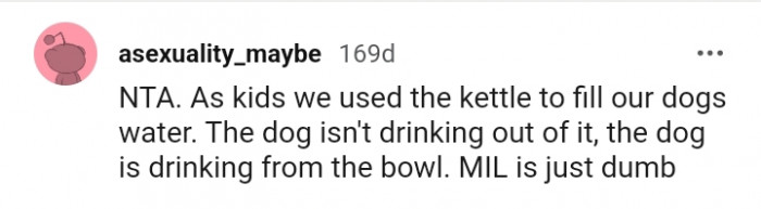 5. We used a kettle to fill the dog's water