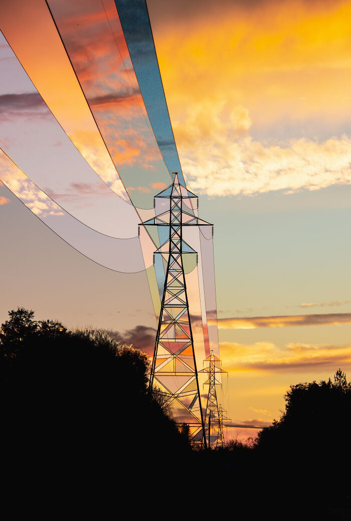 1. ITAP Of A Sunset And A Powerline Over 2 Hours