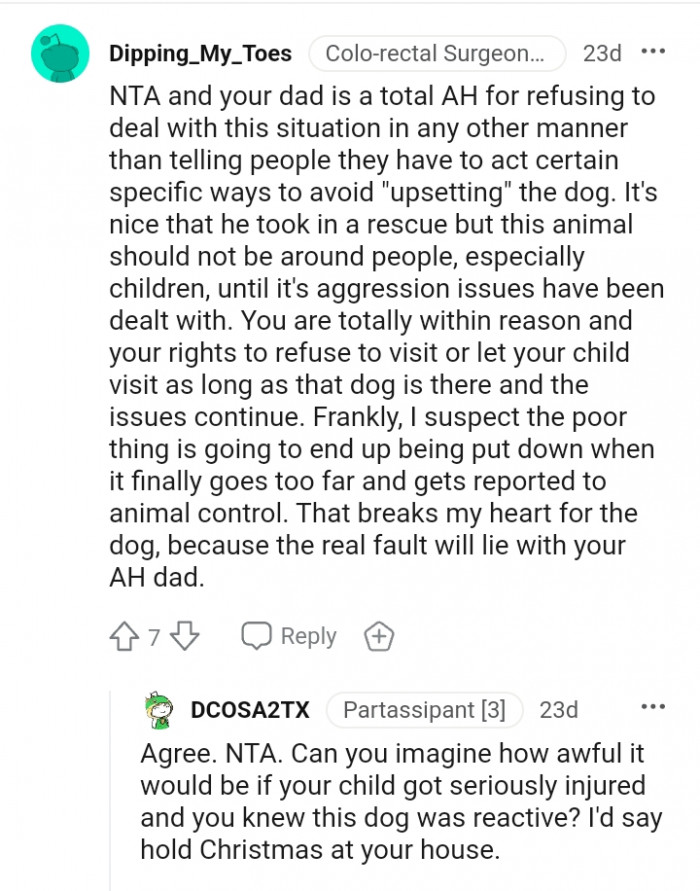 It's nice that he took in a rescue, but...