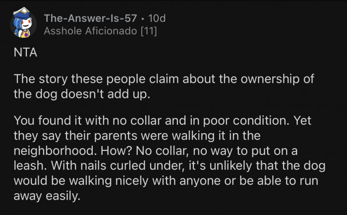 The story they provided doesn't really add up.