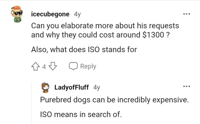 This Redditor just wants to know what certain abbreviations mean