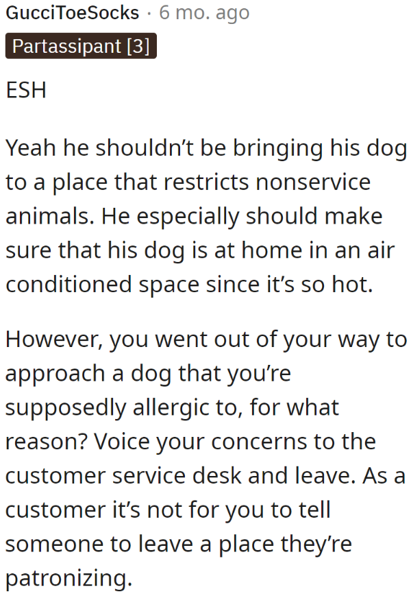 The OP is allergic to dogs; it wasn't the best idea to get near something he's allergic to.