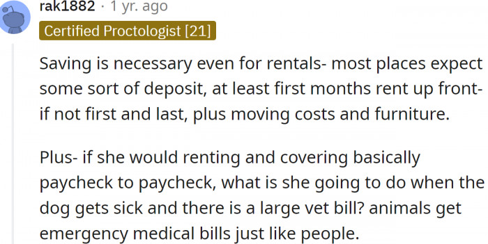 What is she going to do if the dog gets sick?