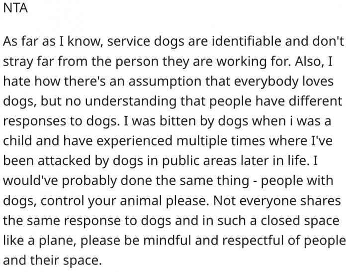 20. Dog owners should learn to respect other people's space.