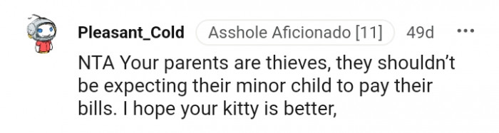 8. Your parents are thieves